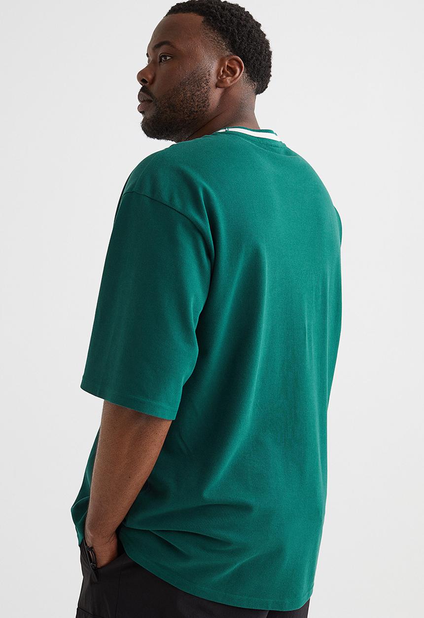 H&M - Oversized fit piqué T-shirt - dark turquoise