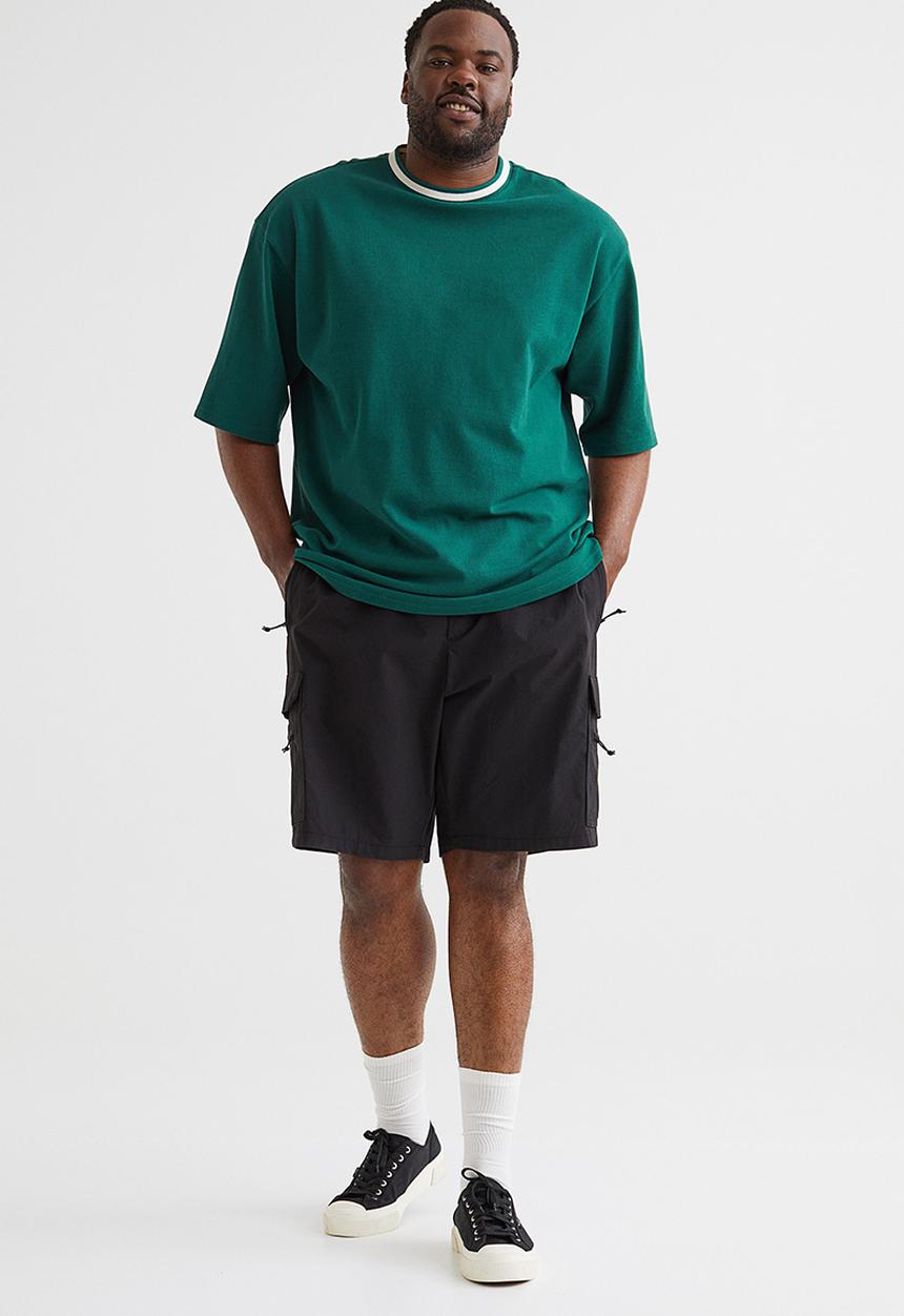 H&M - Oversized fit piqué T-shirt - dark turquoise