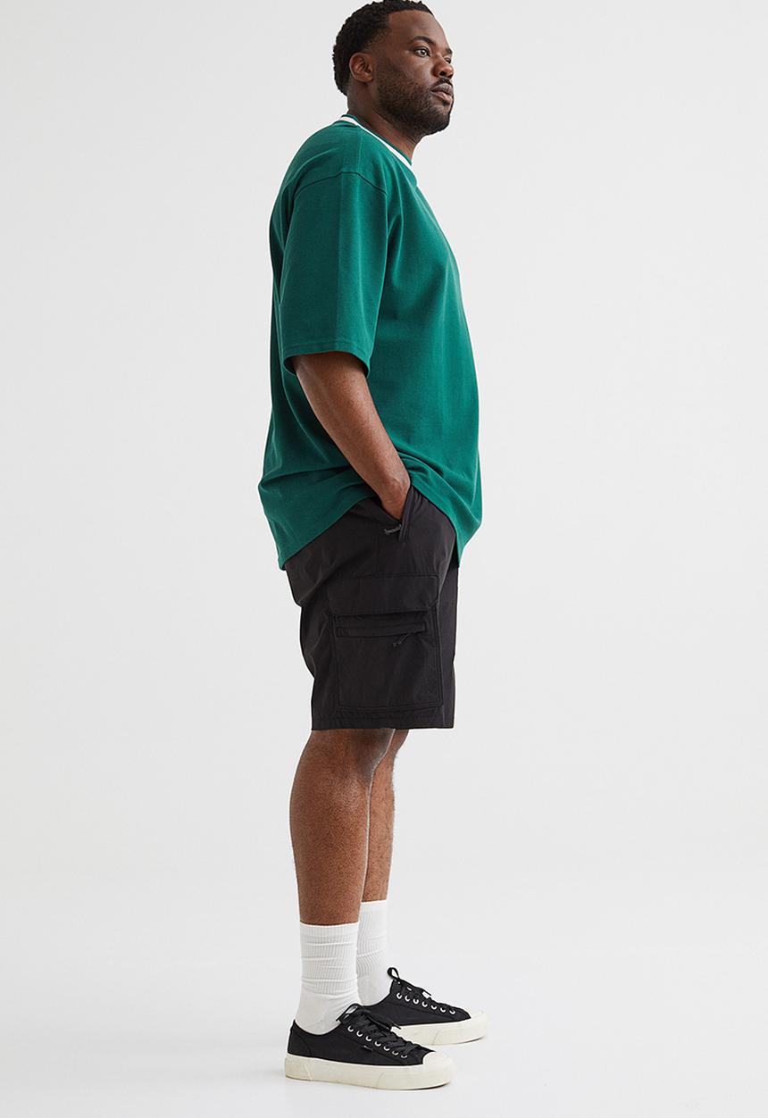 H&M - Oversized fit piqué T-shirt - dark turquoise