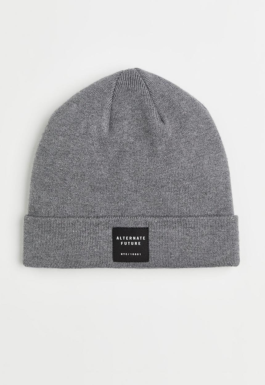 H&M - Fine-knit hat - grey marl