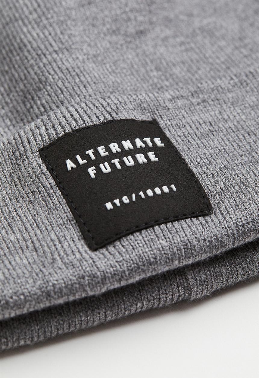 H&M - Fine-knit hat - grey marl