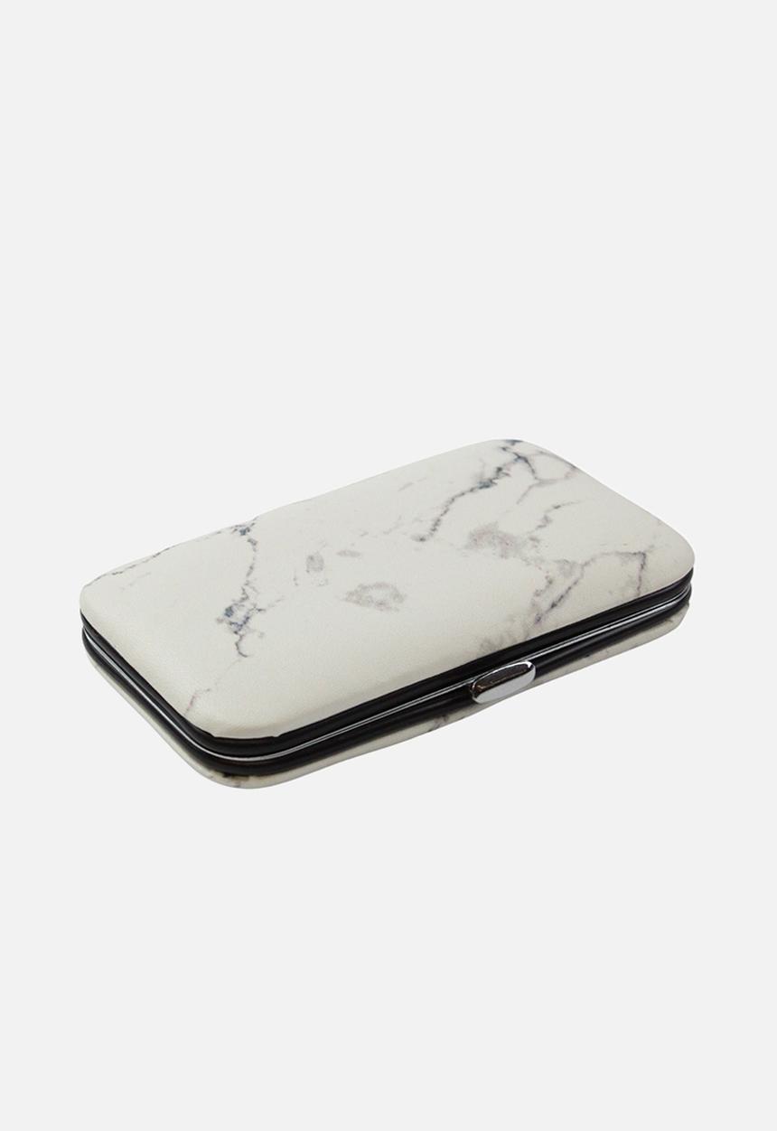Glam Beauty - 5 Piece Marble Metallic Manicure Set - Stainless Steel