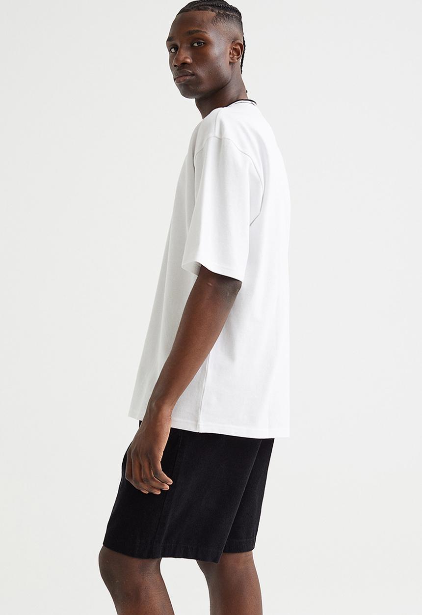 H&M - Oversized fit piqué T-shirt - white