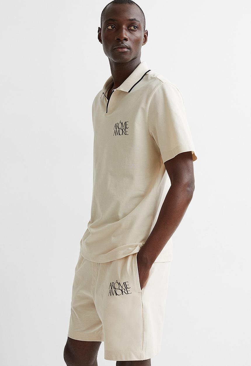 H&M - Regular fit polo shirt - cream/arôme