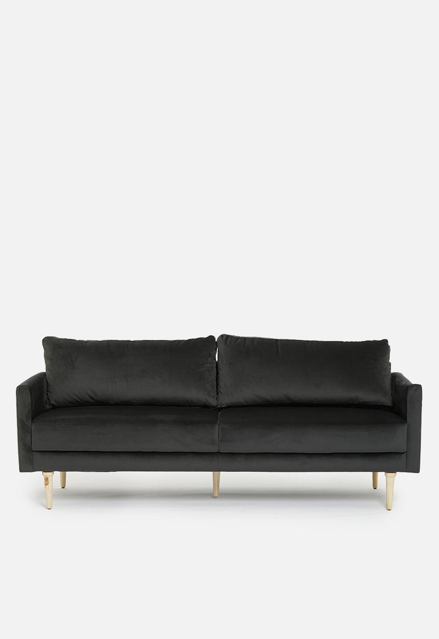 Sixth Floor - Hadley 3 seater - black