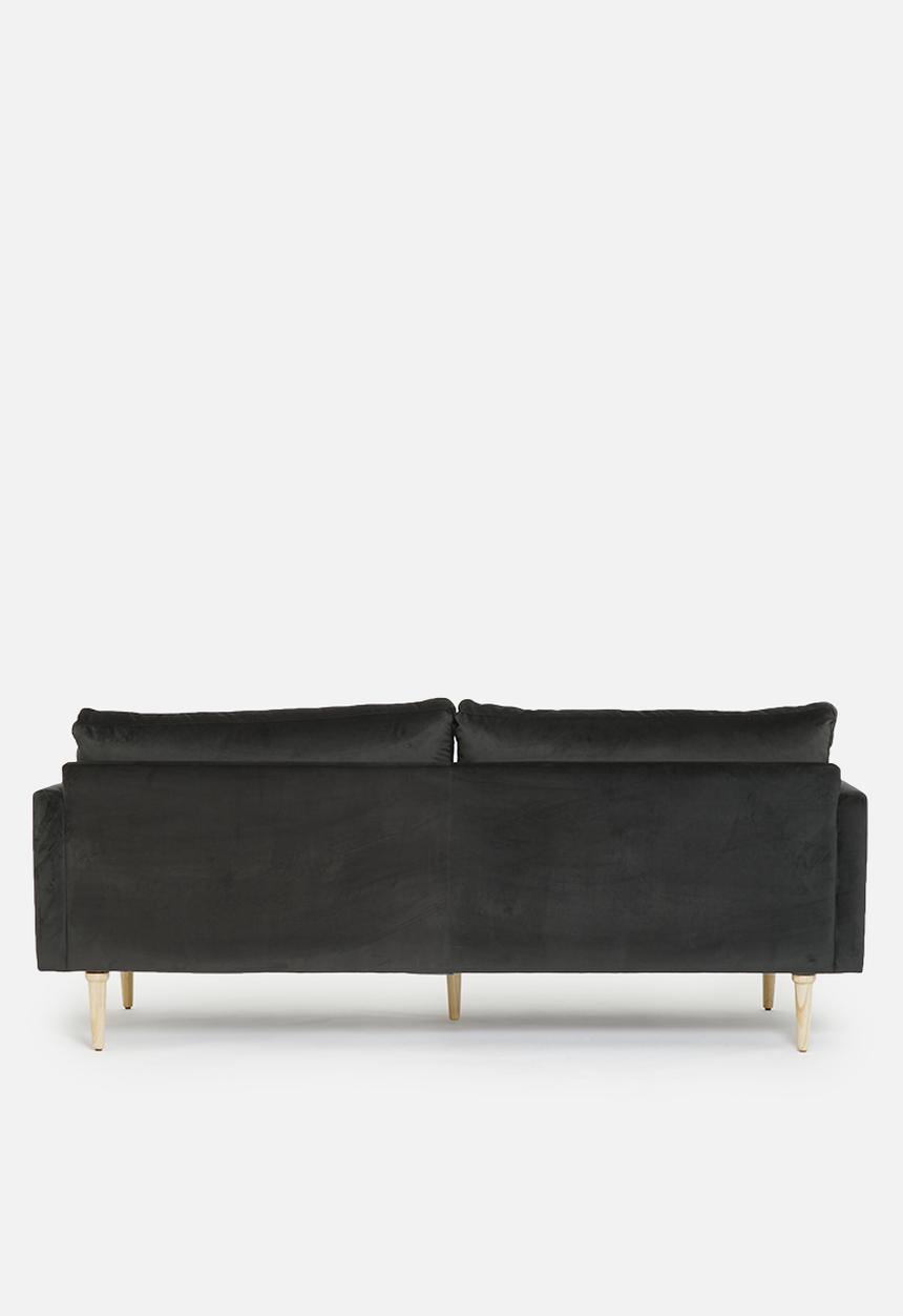 Sixth Floor - Hadley 3 seater - black