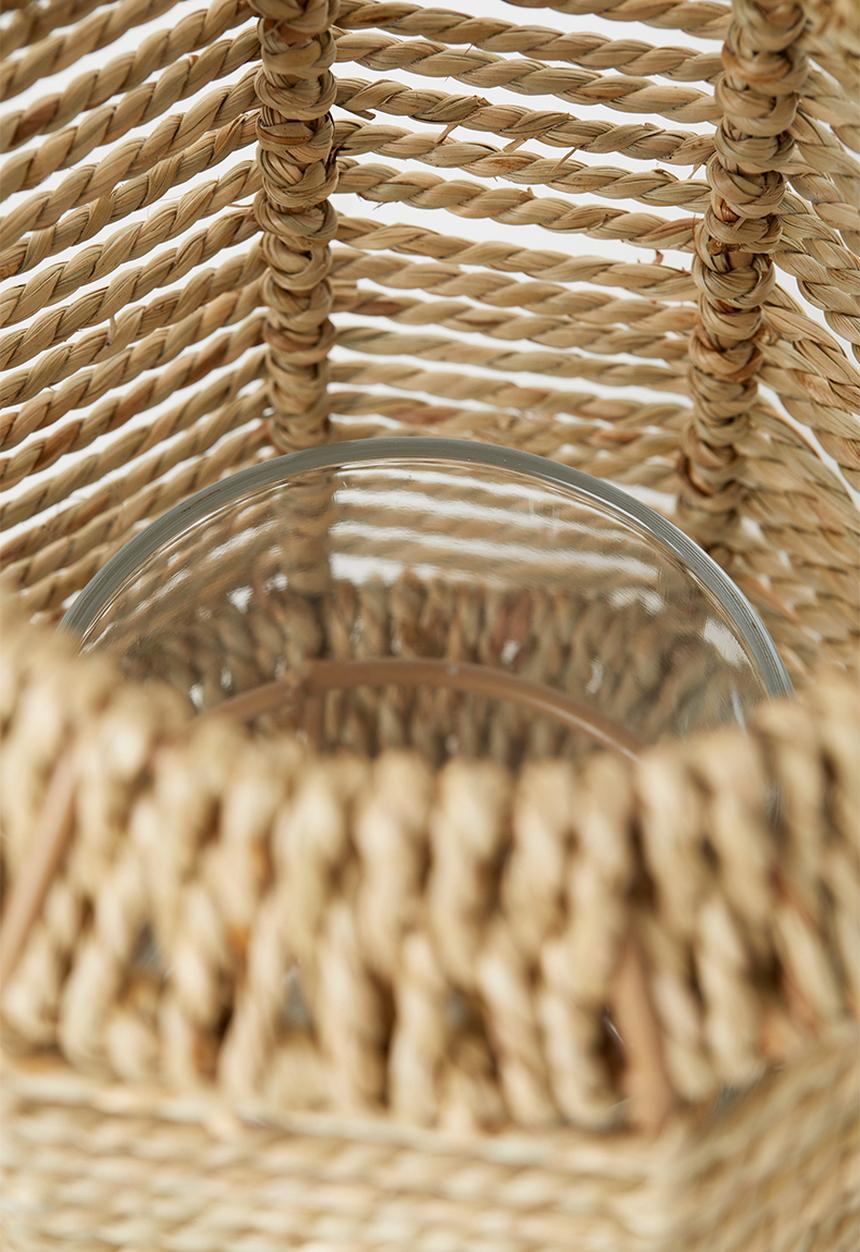 H&M - Seagrass candle lantern - beige