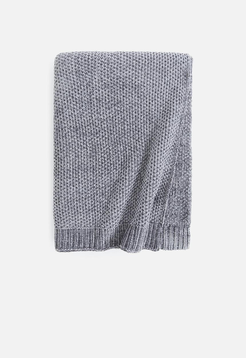 H&M - Chenille blanket - grey