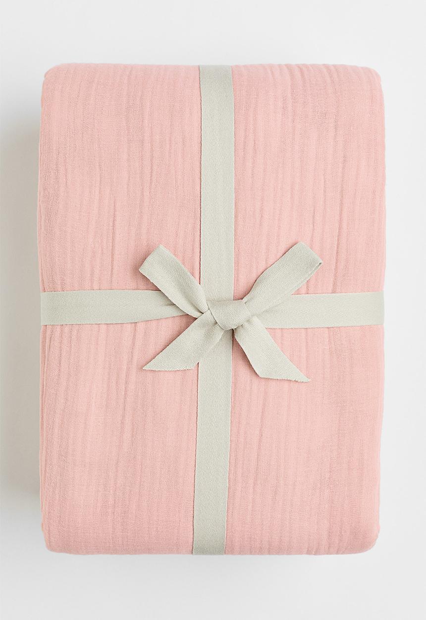 H&M - Muslin double/king duvet cover set - pink