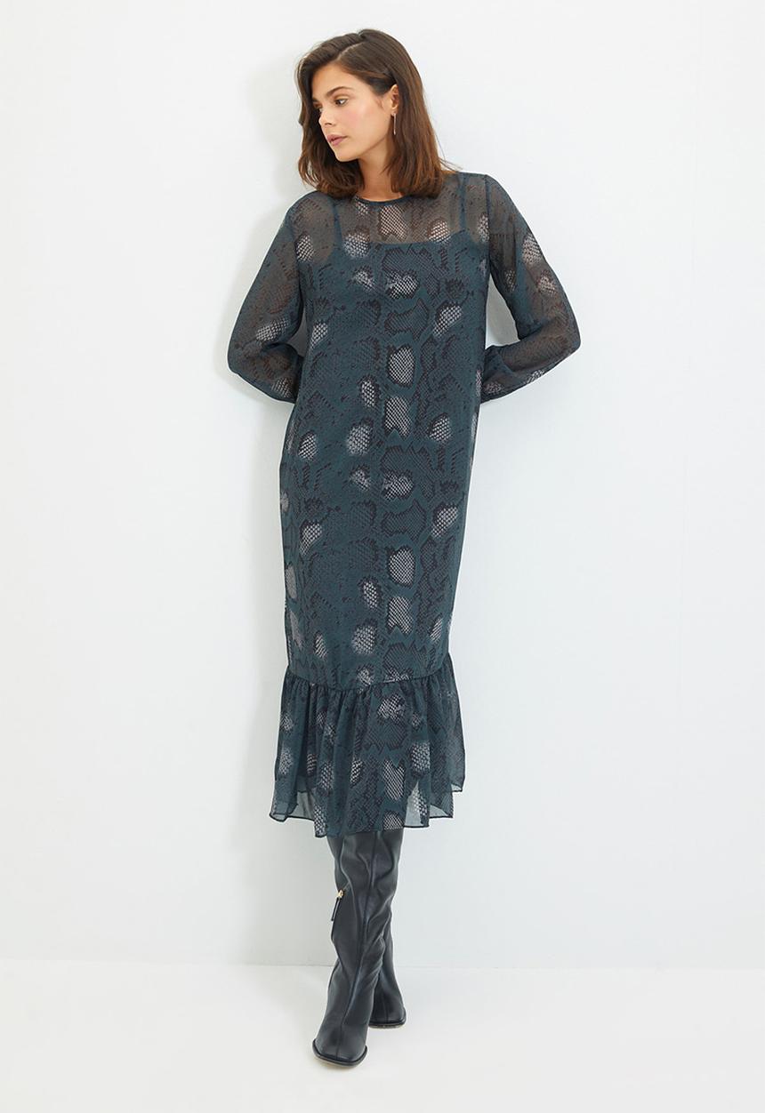 Trendyol - Patterned maxi dress - navy