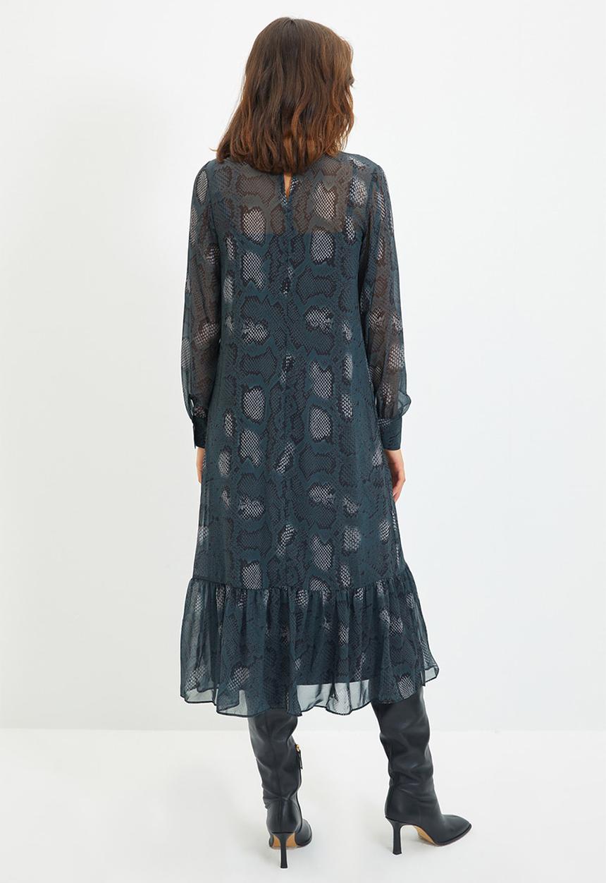 Trendyol - Patterned maxi dress - navy
