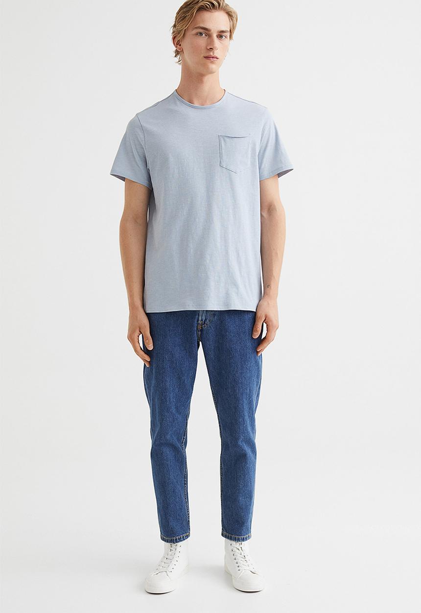 H&M - Regular fit T-shirt - light blue