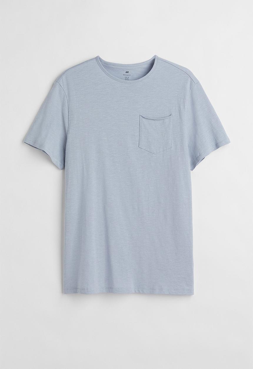 H&M - Regular fit T-shirt - light blue