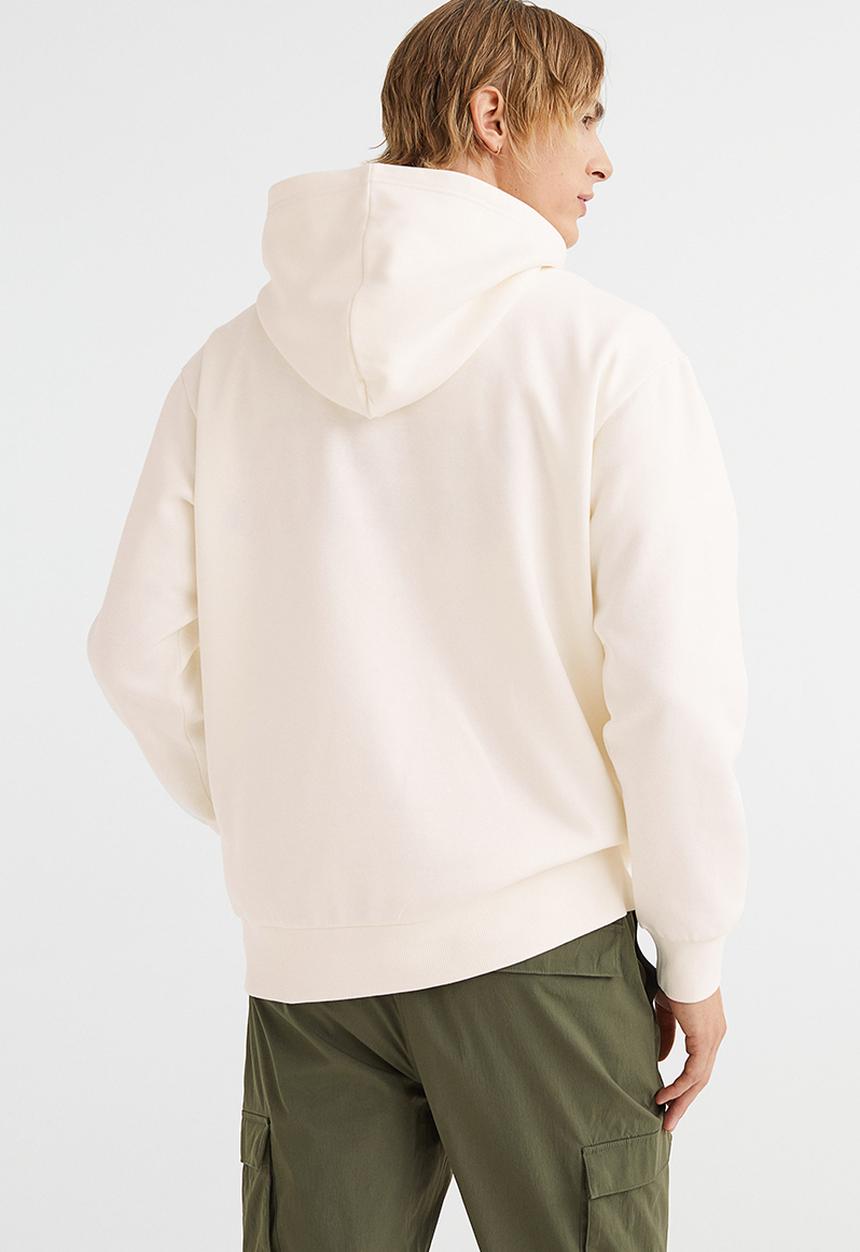 H&M - Relaxed fit hoodie - cream/omega