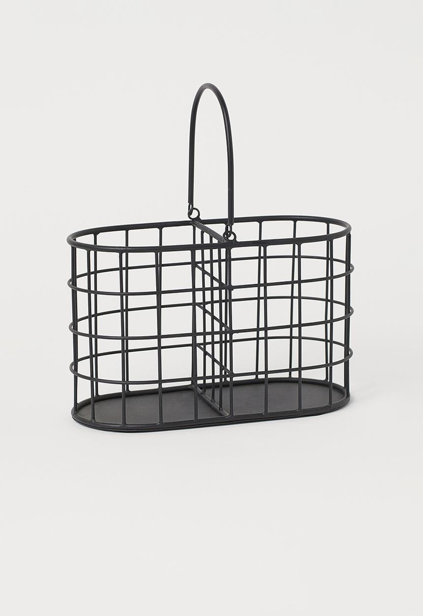 H&M - Metal cutlery basket - black
