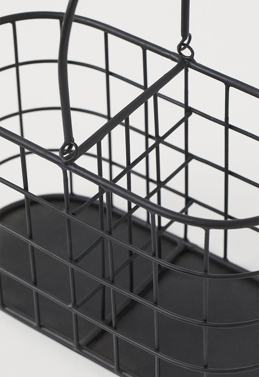 H&M - Metal cutlery basket - black