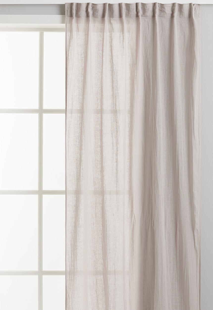 H&M - 2-pack multiway linen-blend curtains - beige