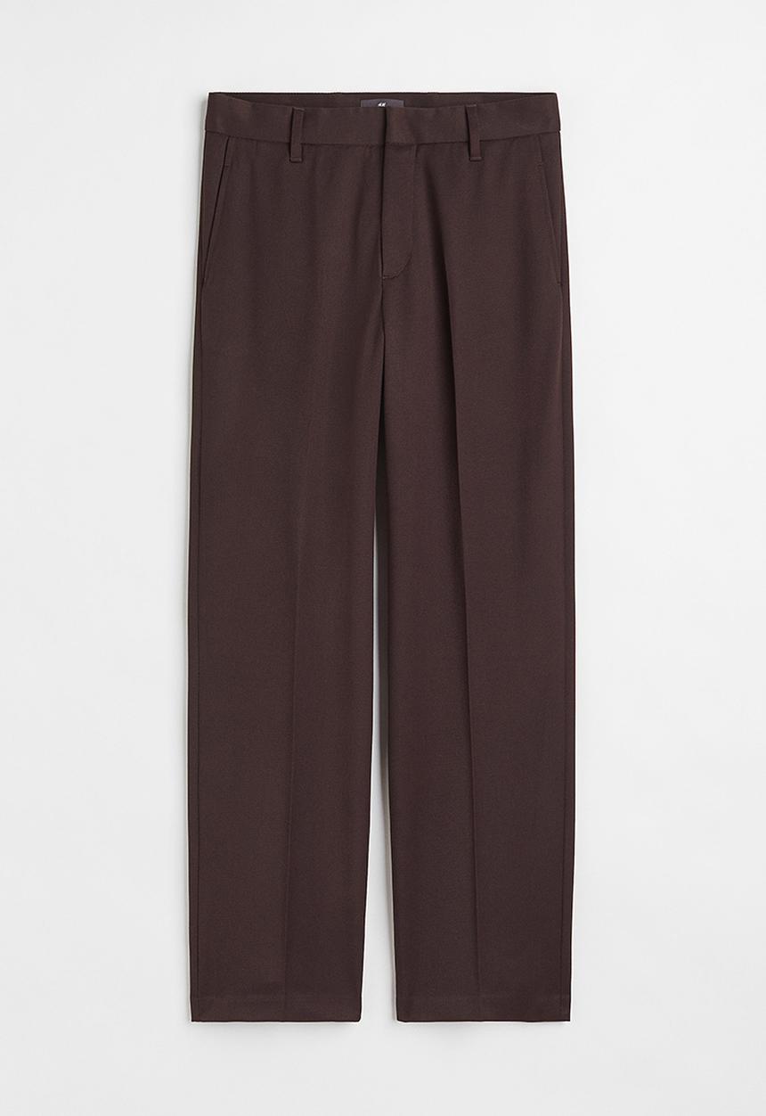 H&M - Relaxed fit trousers - dark brown