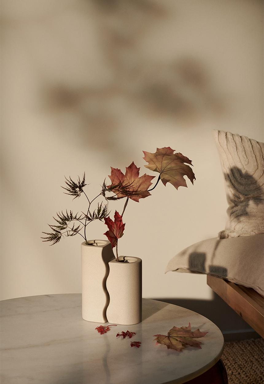 H&M - 2-pack stoneware vases - beige