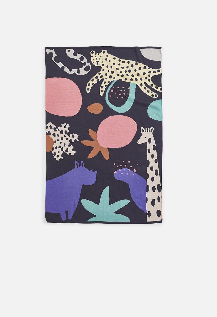 H&M - Jacquard-knit blanket - blue/multi