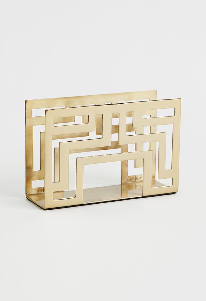 H&M - Metal napkin holder - gold