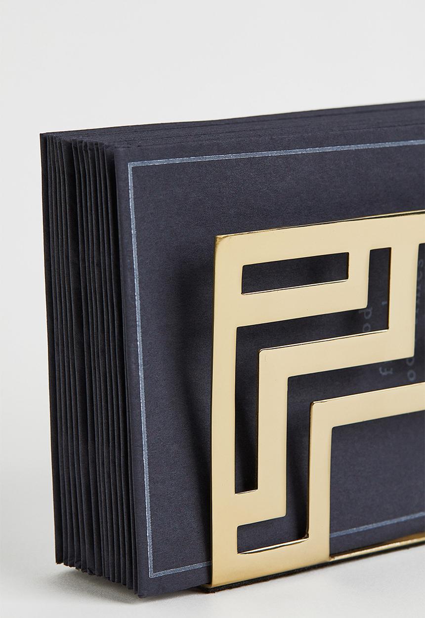 H&M - Metal napkin holder - gold