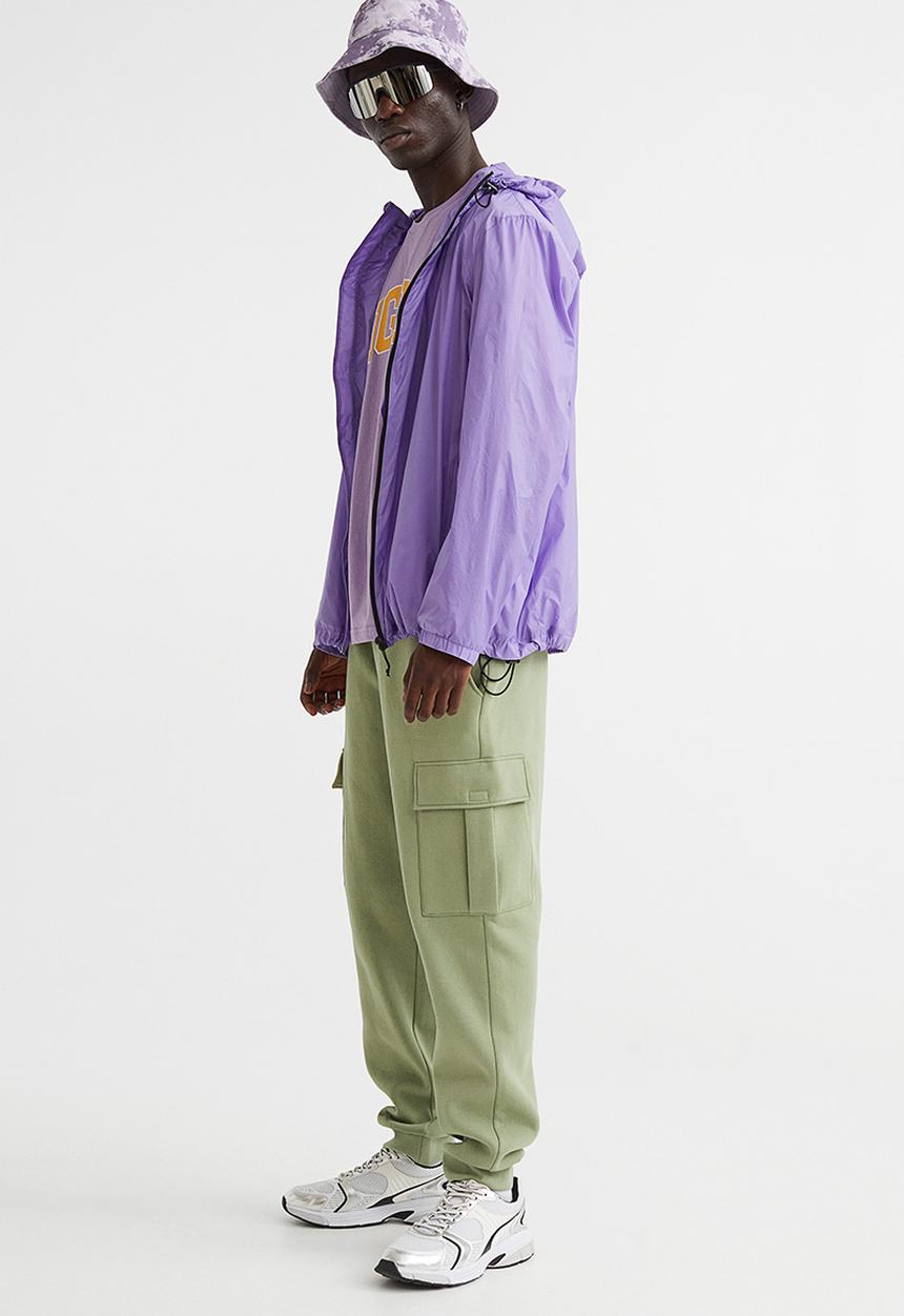 H&M - Cargo sweatpants - light khaki green