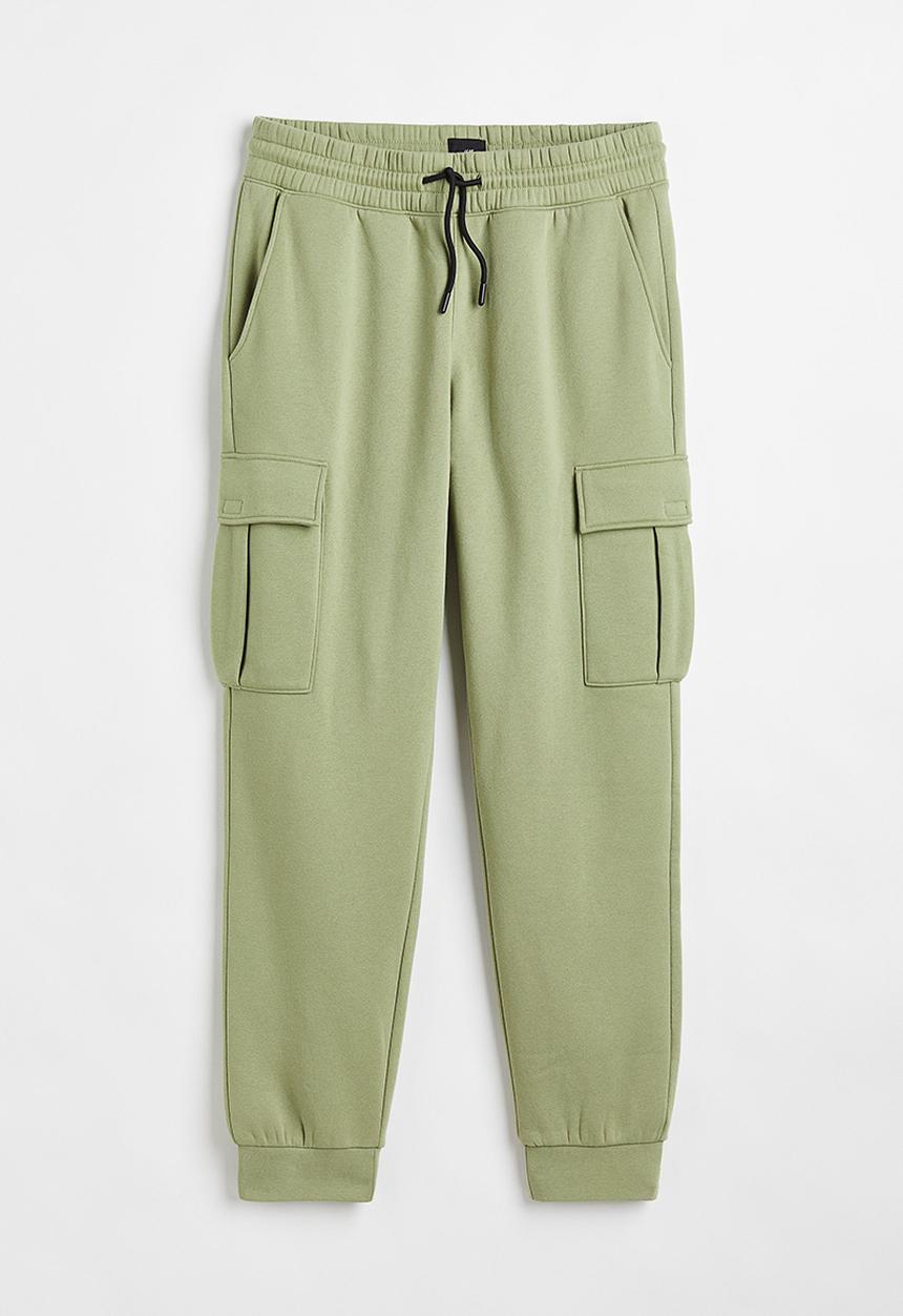 H&M - Cargo sweatpants - light khaki green