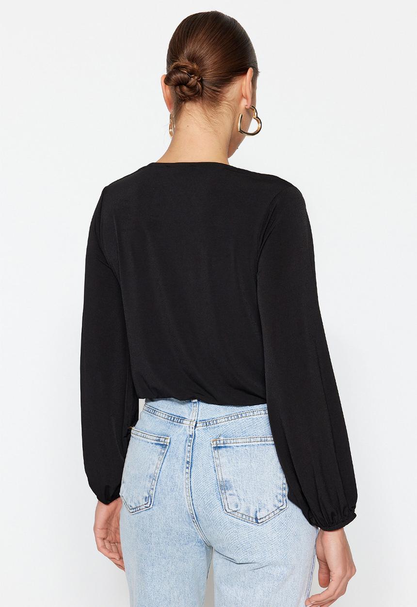 Trendyol - Double front blouse - black