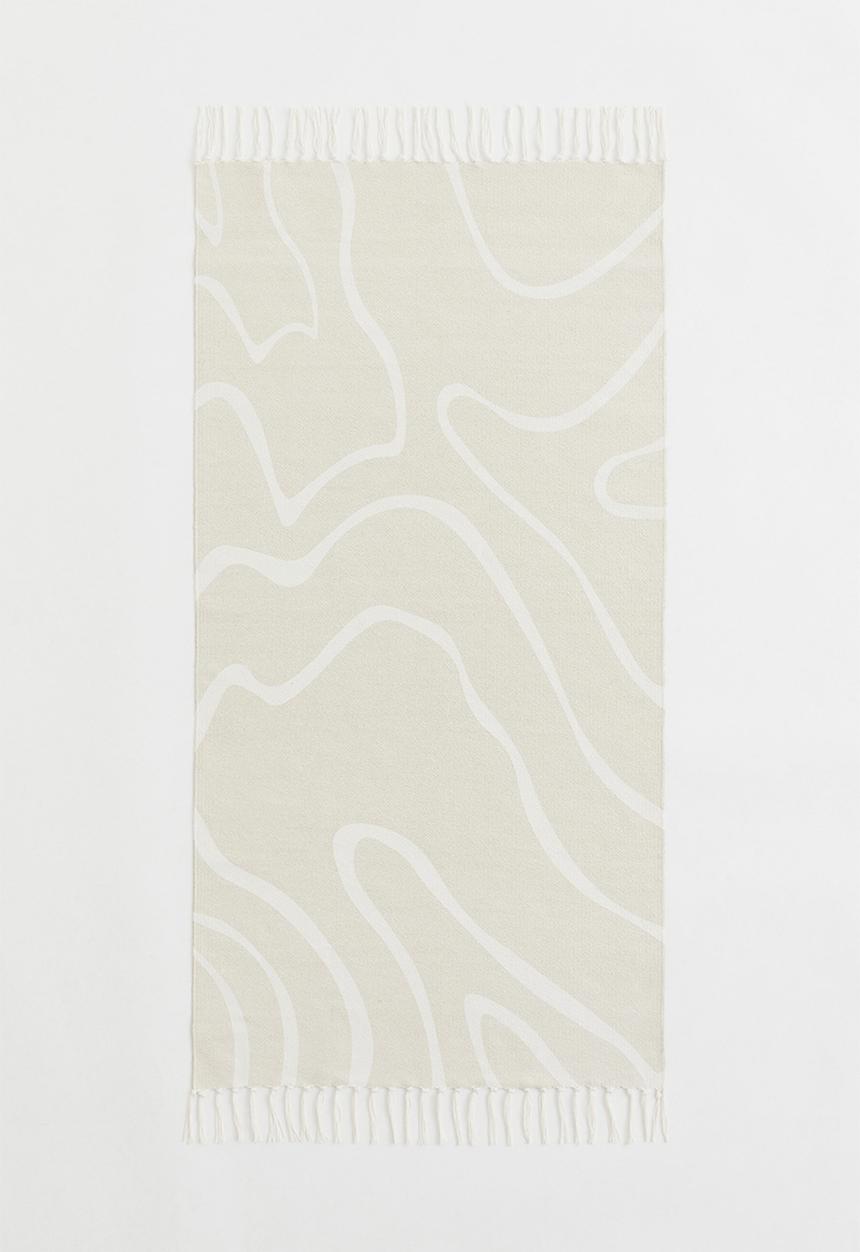 H&M - Patterned cotton rug - beige/multi