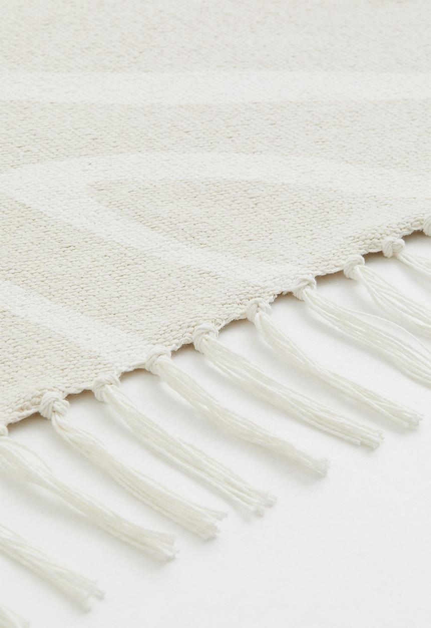 H&M - Patterned cotton rug - beige/multi