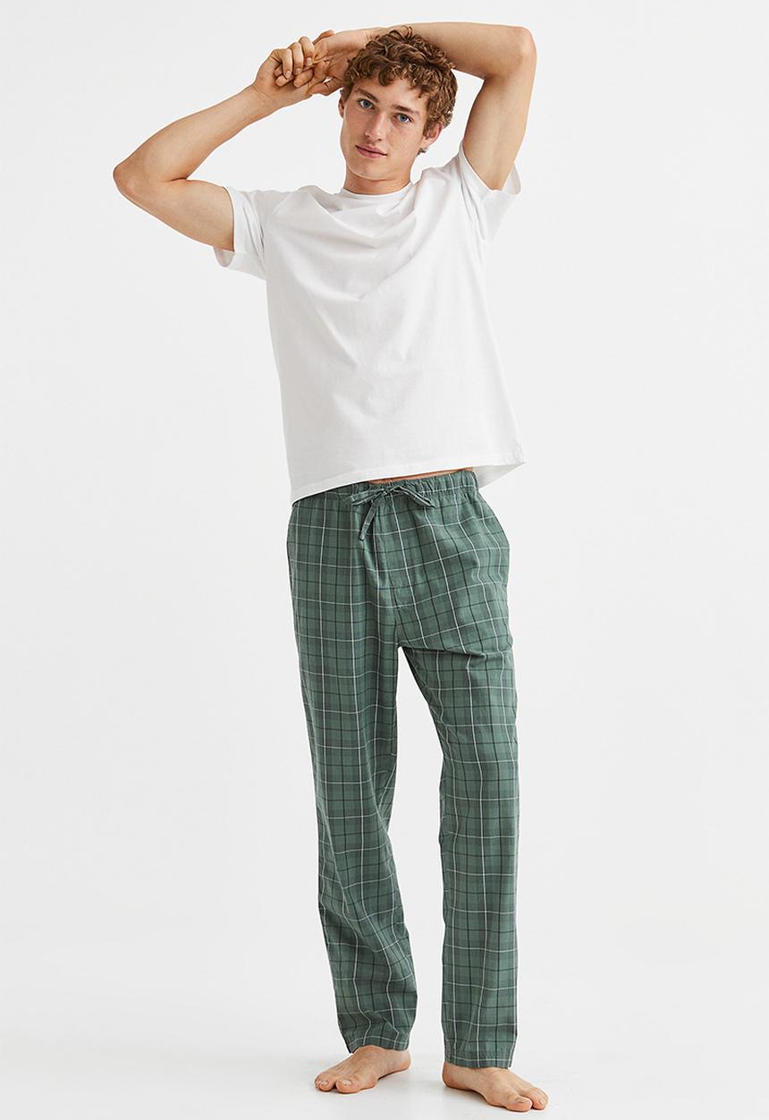 H&M - Pyjama bottoms - green/checked