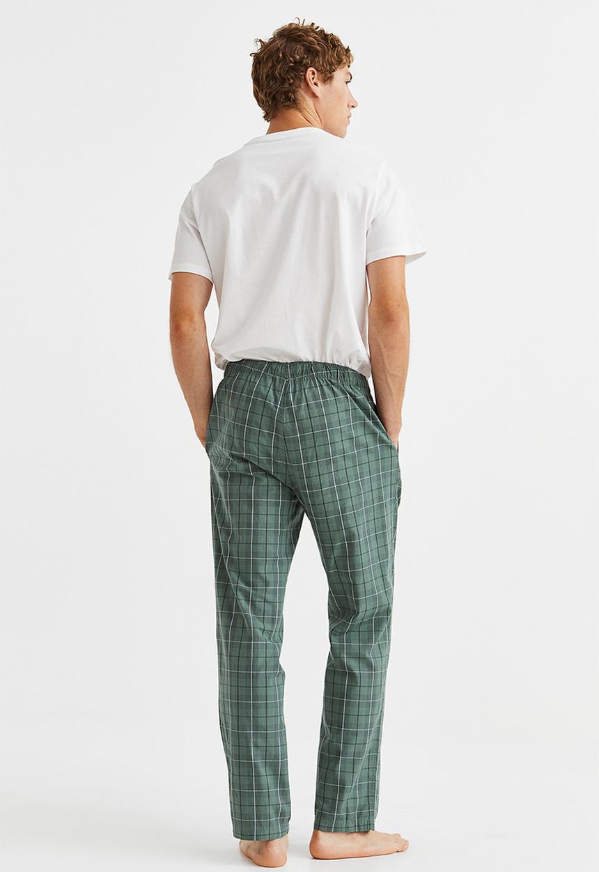 H&M - Pyjama bottoms - green/checked