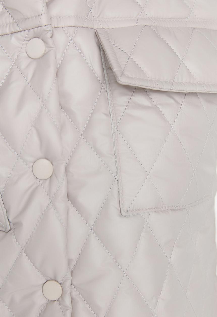 Trendyol - Crop quilted vest - stone