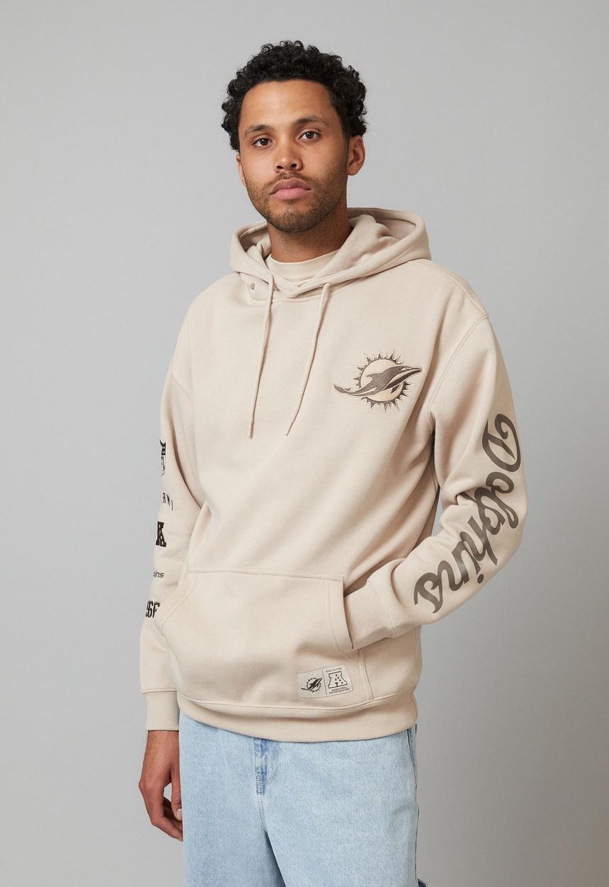 Factorie - Oversized nfl hoodie - lcn nfl beige/dolphins multi