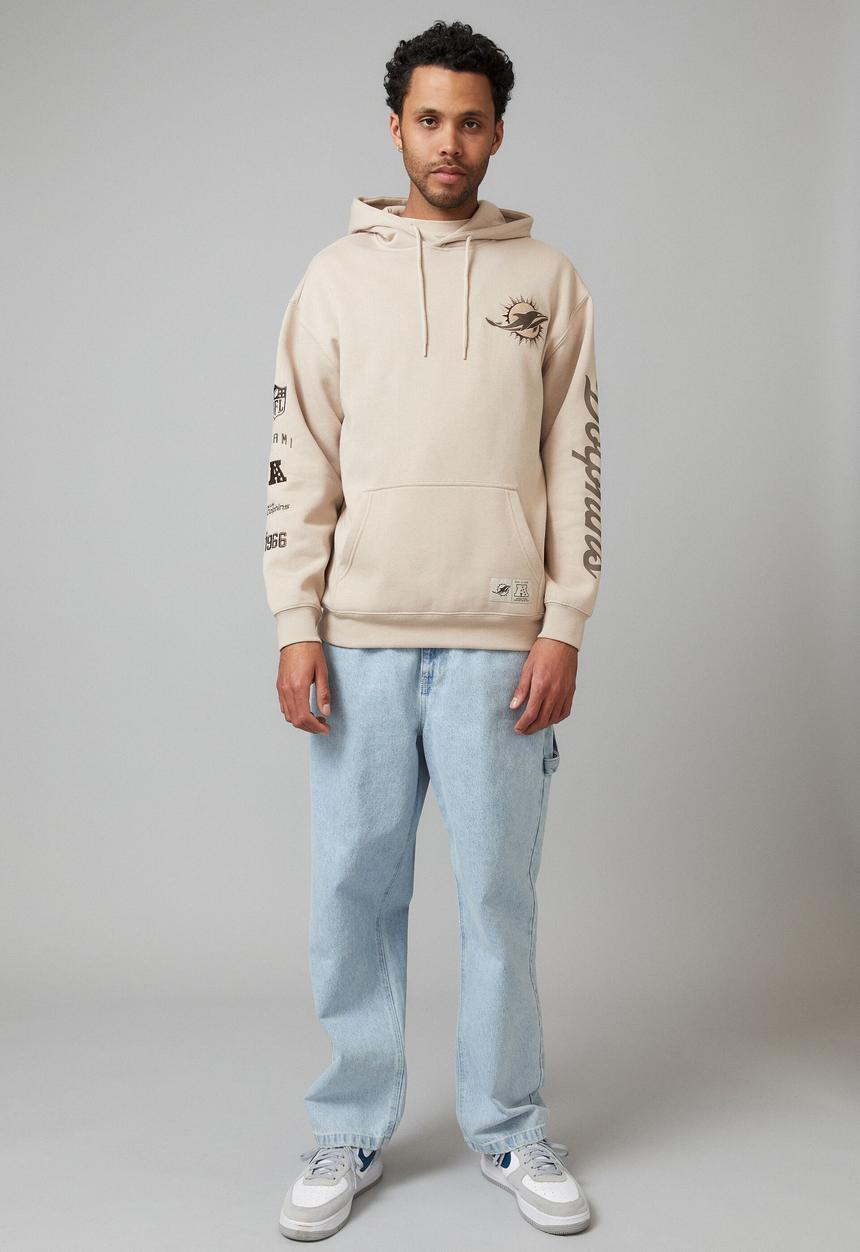 Factorie - Oversized nfl hoodie - lcn nfl beige/dolphins multi