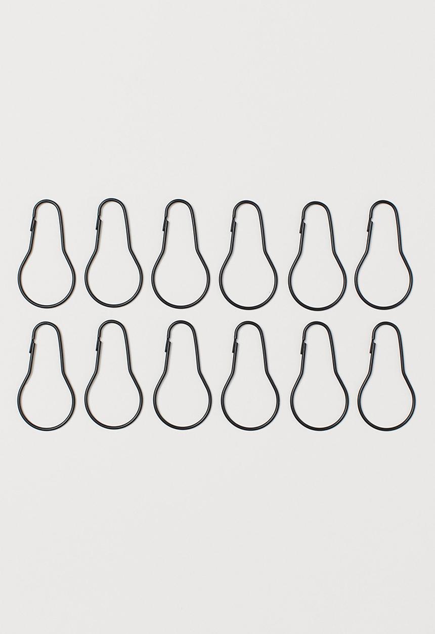 H&M - Shower curtain rings - black