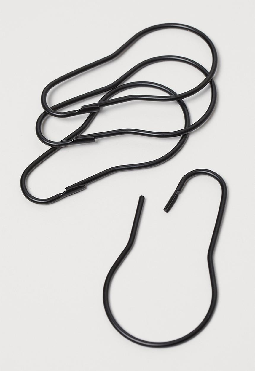 H&M - Shower curtain rings - black