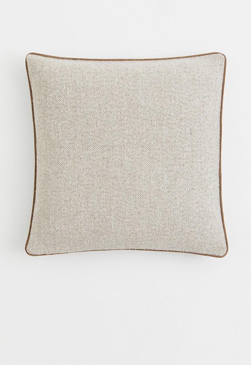 H&M - Canvas cushion cover - beige/multi
