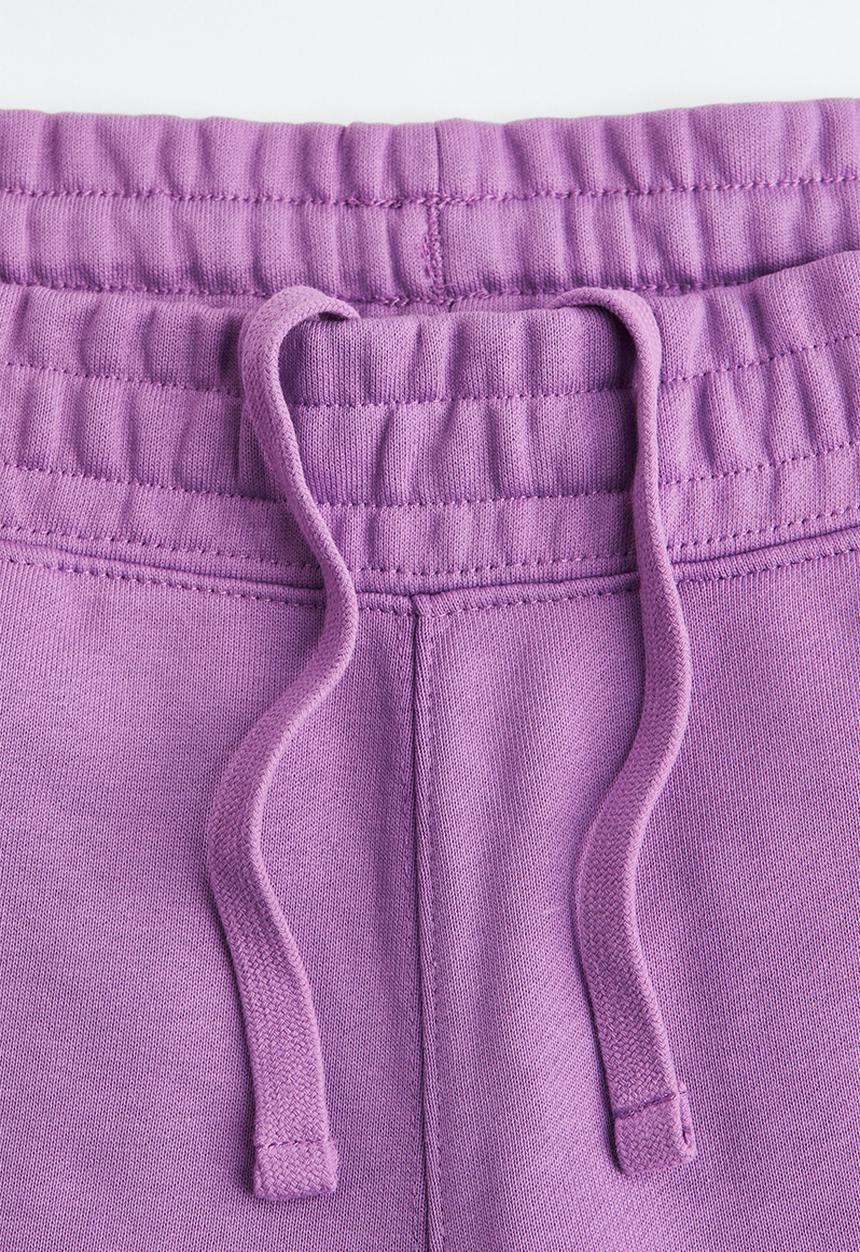 H&M - Relaxed fit cotton joggers - deep lilac