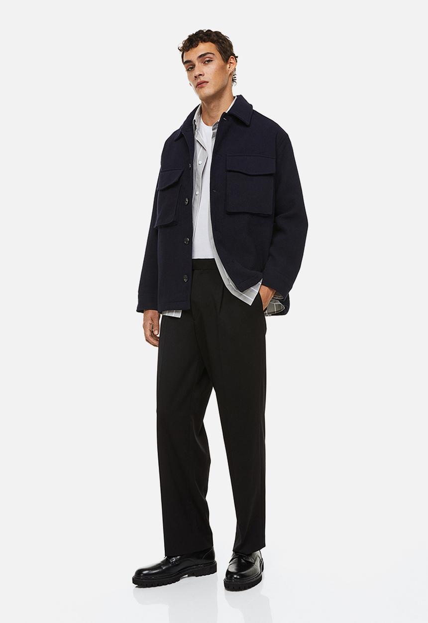 H&M - Suit trousers straight fit - black