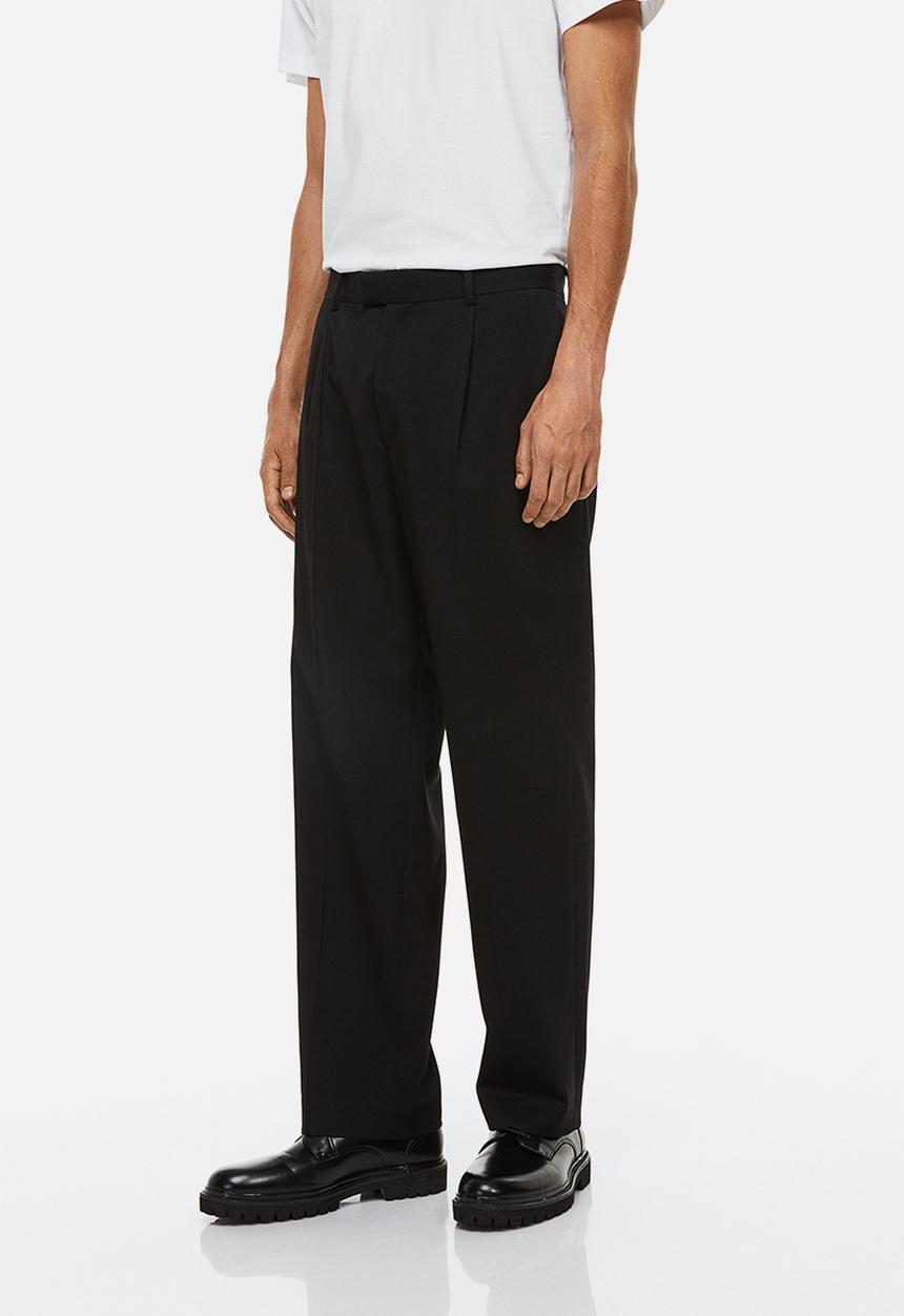 H&M - Suit trousers straight fit - black