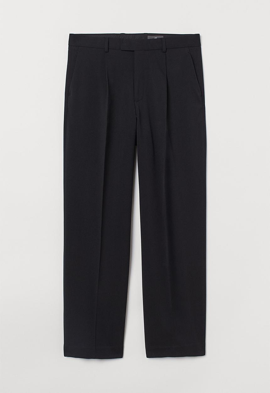 H&M - Suit trousers straight fit - black