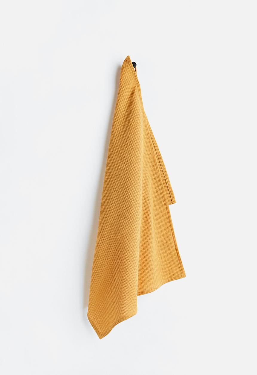 H&M - Waffled tea towel - yellow