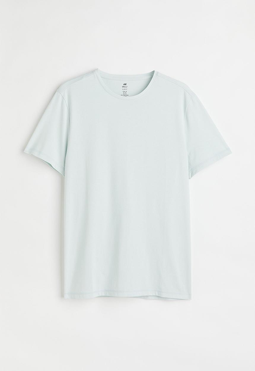 H&M - Coolmax® slim fit T-shirt - light blue