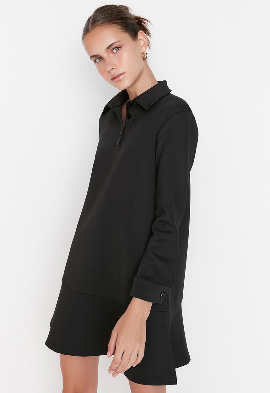 Trendyol - Scuba shift dress - black
