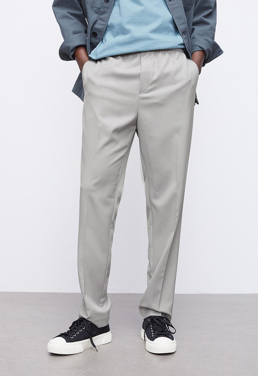 H&M - Slim fit joggers - light grey
