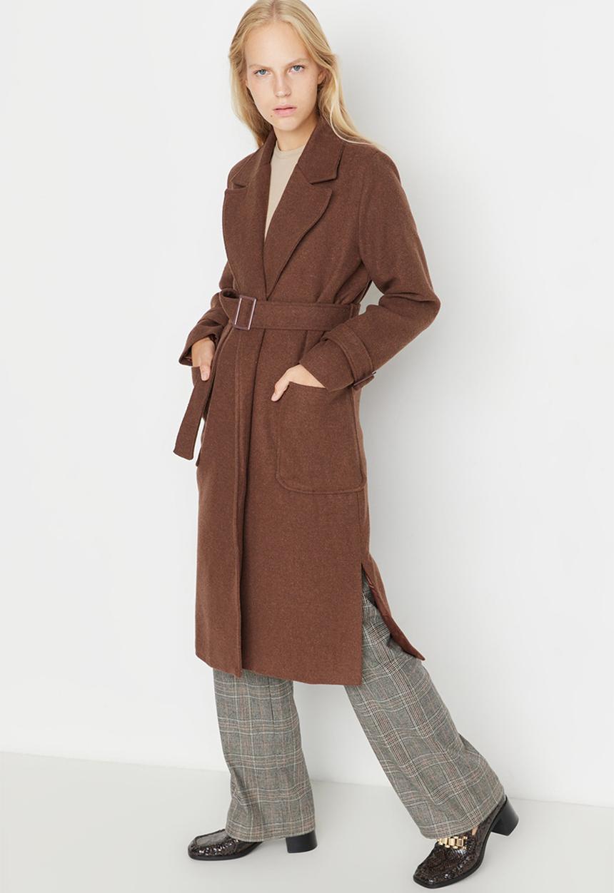 Trendyol - Belted coat - brown