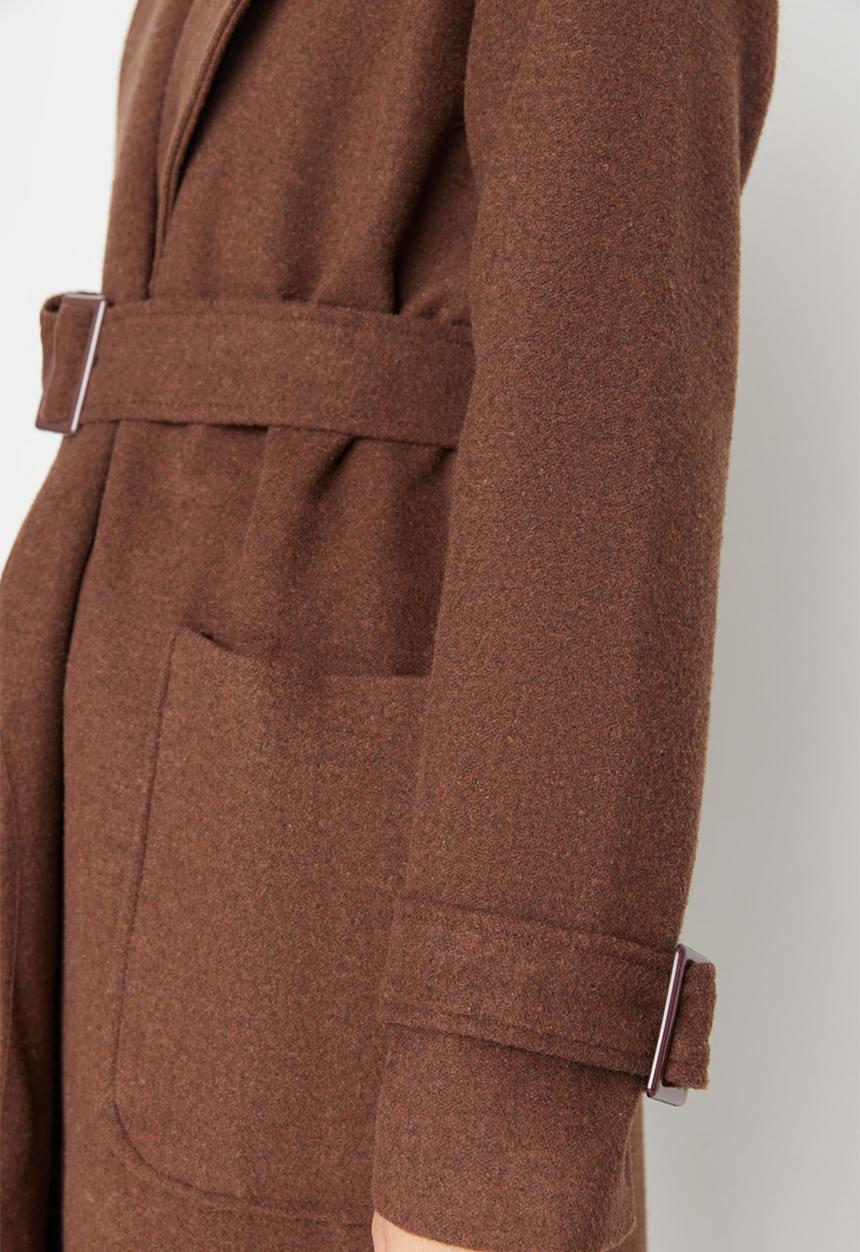 Trendyol - Belted coat - brown