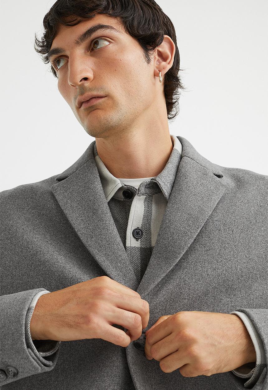 H&M - Wool-blend coat - grey